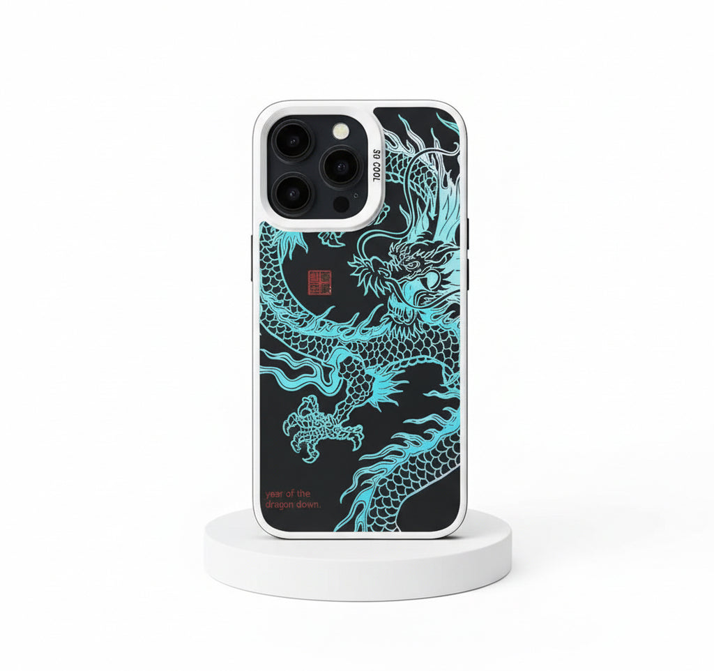 Étui de téléphone lumineux dragon